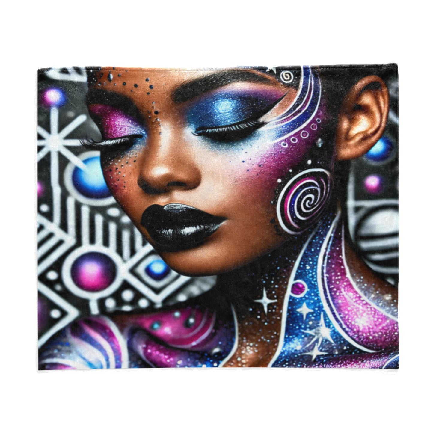 African American Galaxy-Inspired Blanket 60 X 50 inch