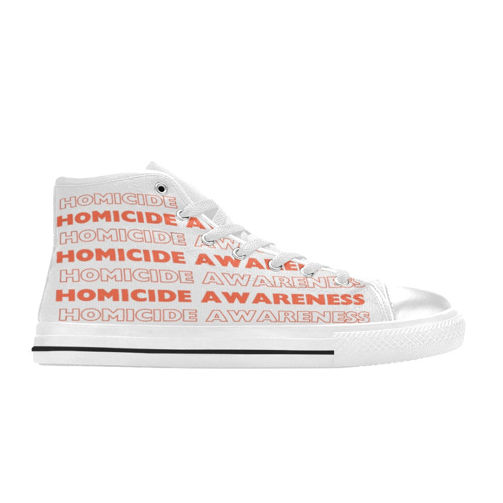 Men’s Homicide Awareness High-Top Canvas Shoes