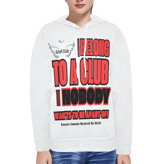 Women's Homicide Awareness Fleece Hoodie - Grief Club Design