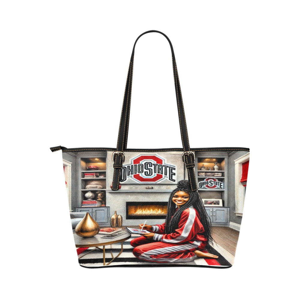Ohio State Leather Tote Bag