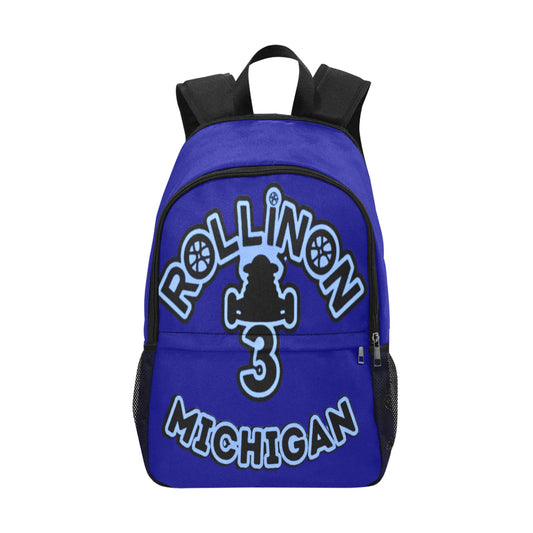 Rollin On 3 Michigan Backpack – Navy & Light Blue Rider Edition