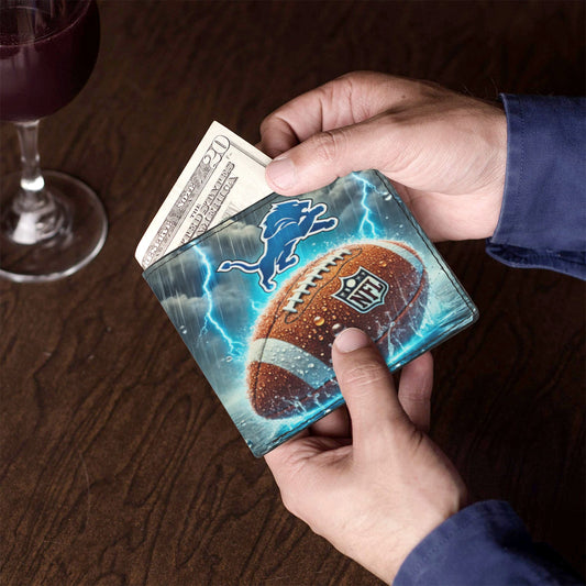 Detroit Lions Custom Men’s Wallet – Roar With Every Carry!