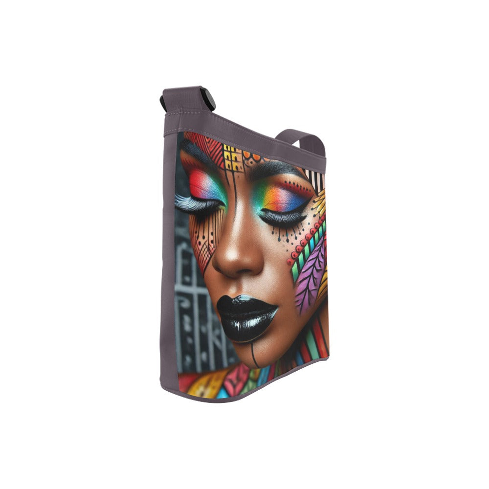 Afro-Futuristic Art Crossbody Bag – Bold, Colorful