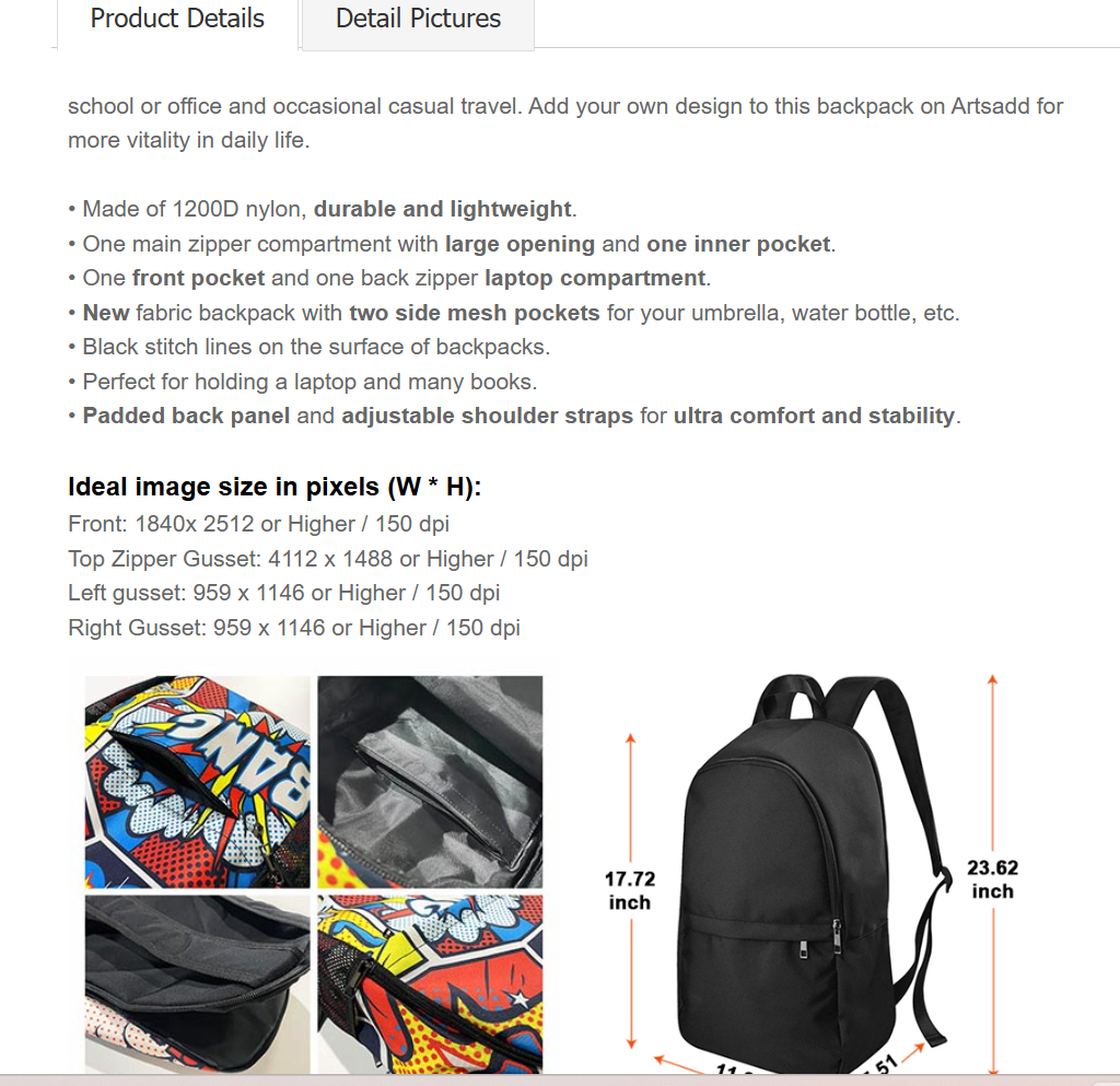Philadelphia Eagles Backpack with Laptop Compartment & Mesh Pockets