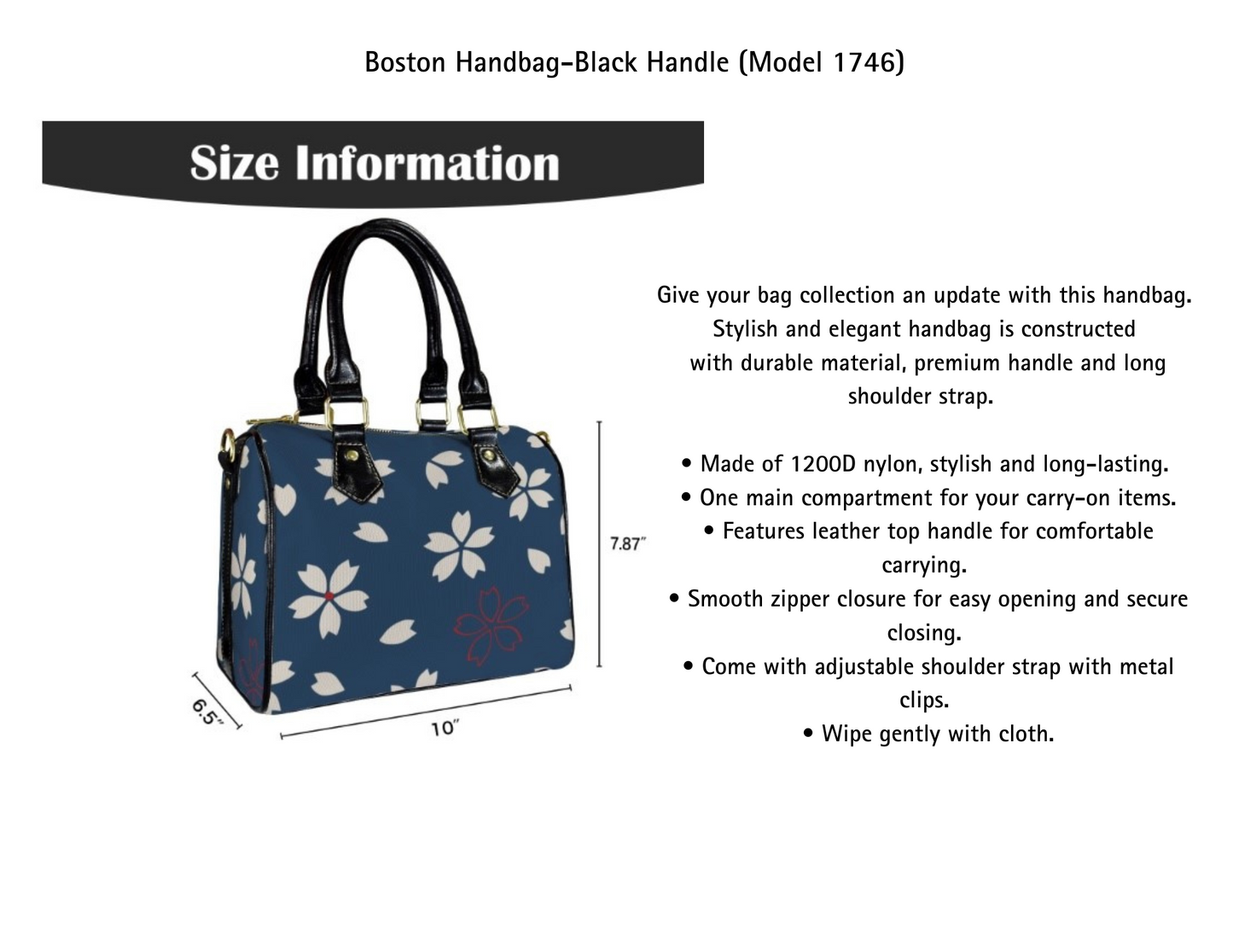 African American CEO Boston Handbag & Matching Wallet