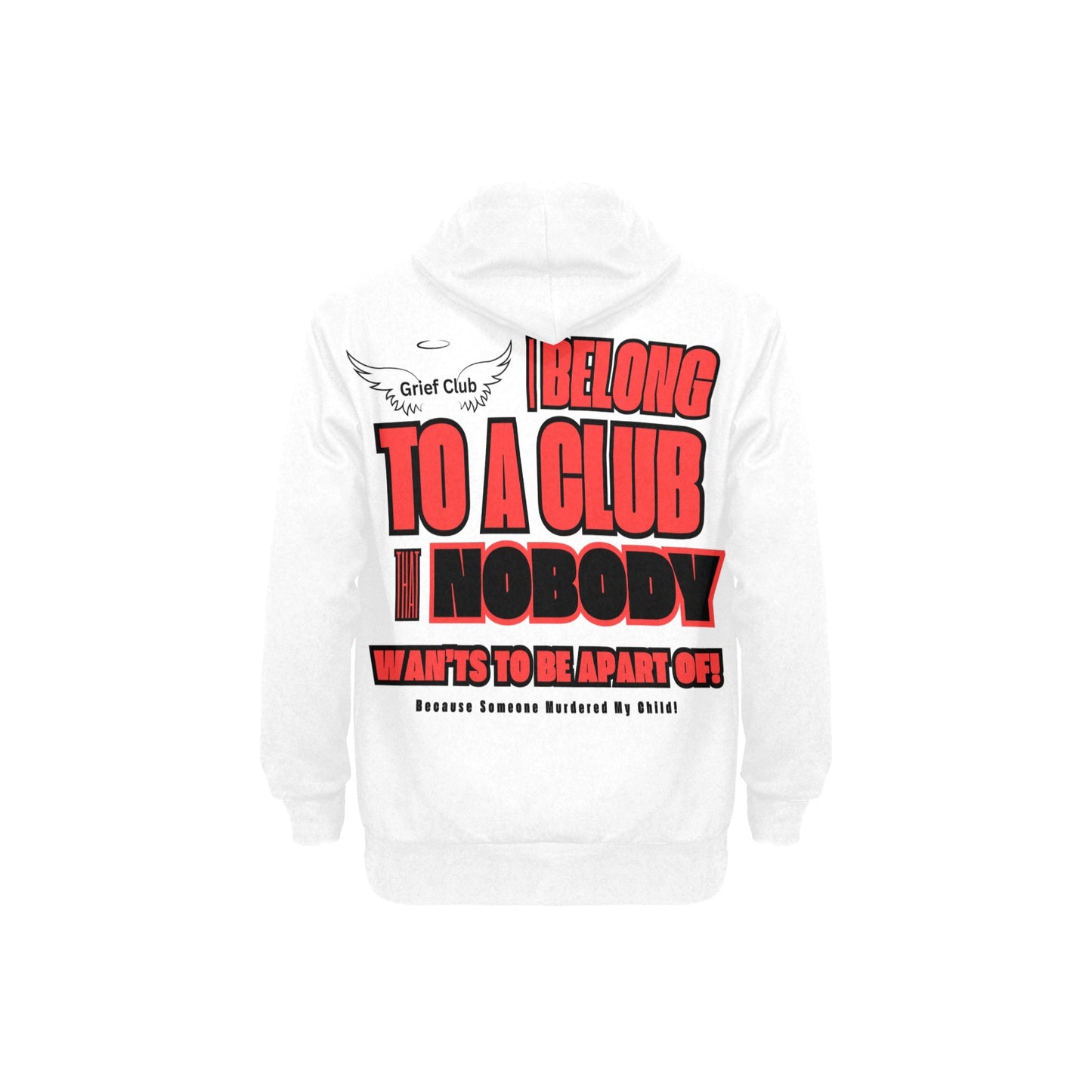 Men's Homicide Awareness Fleece Hoodie - Grief Club Design