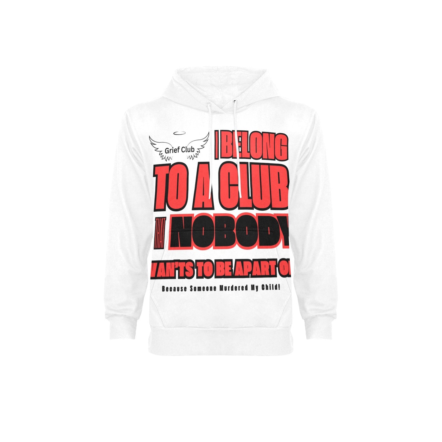 Men's Homicide Awareness Fleece Hoodie - Grief Club Design