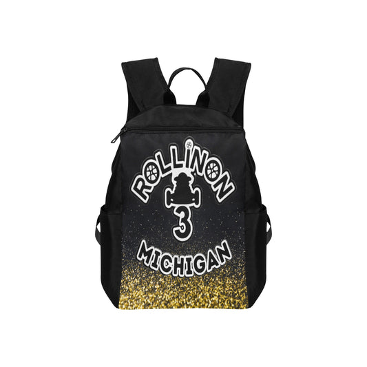 Rollin On 3 Michigan Gold & Black Backpack