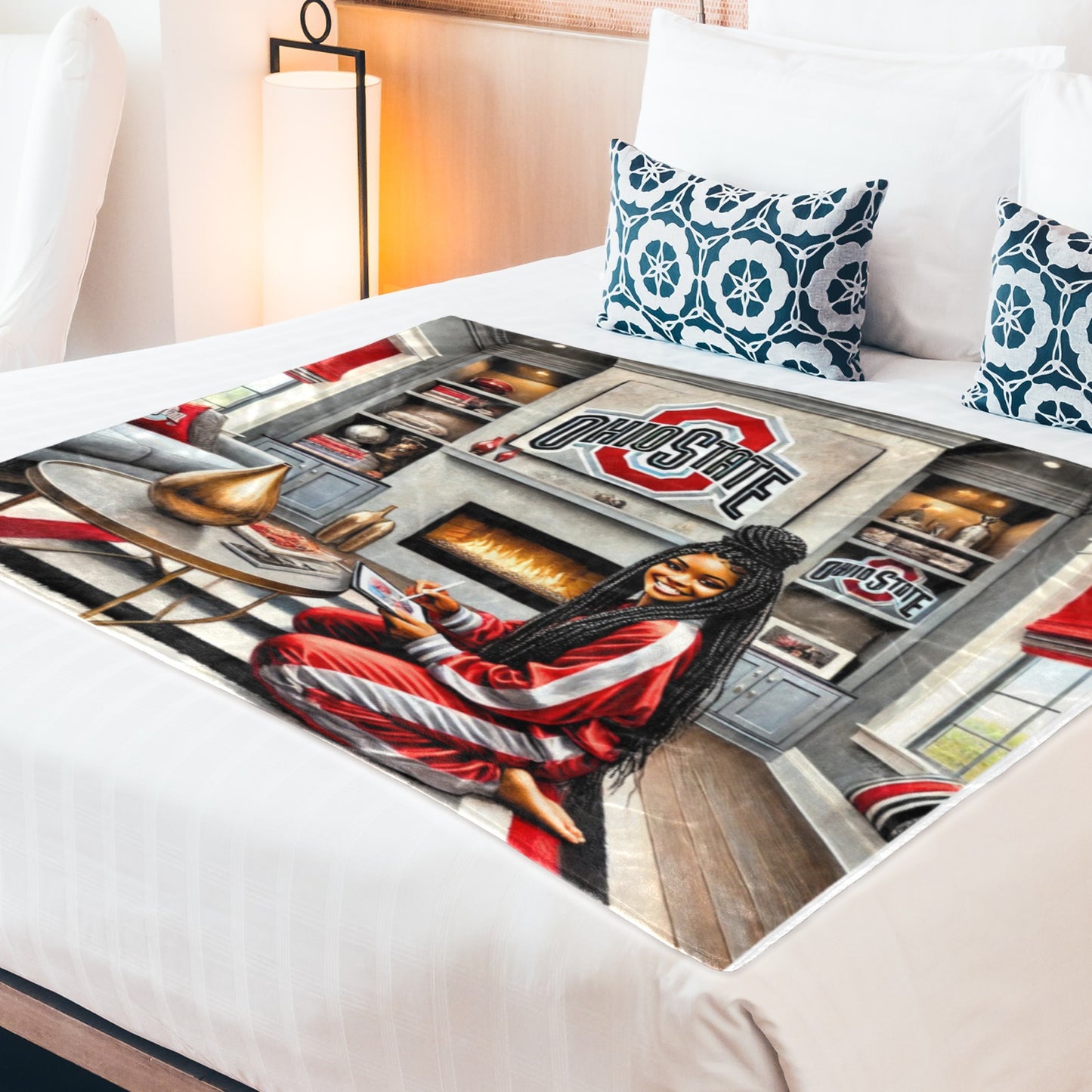 60"x50" Ohio State Buckeyes Fleece Blanket