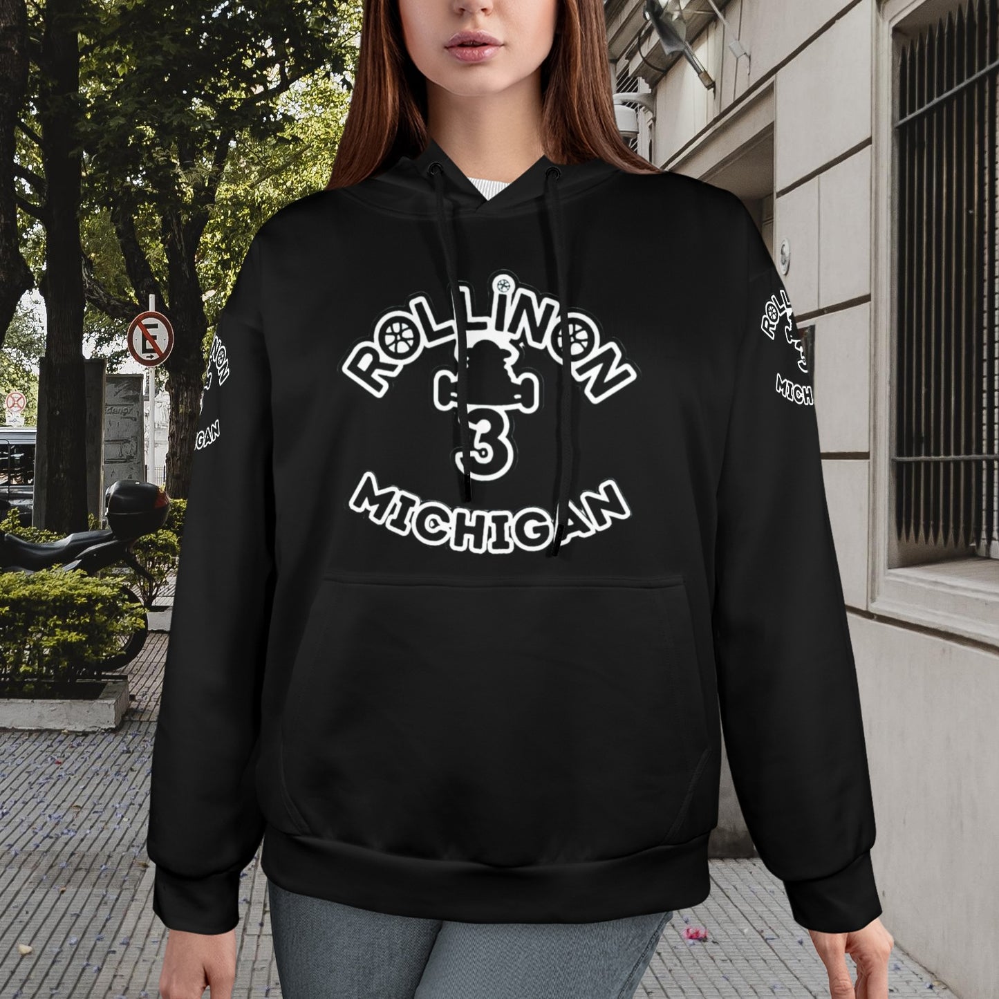 Rollin On 3 Michigan Women’s Hoodie