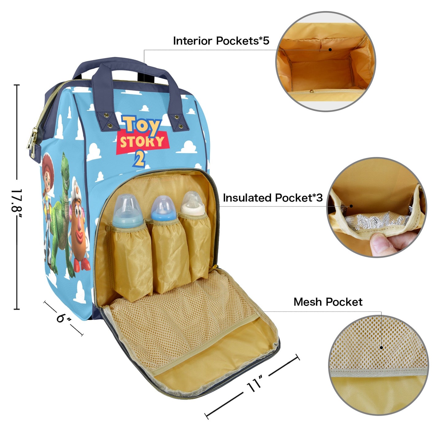 Toy Story 2 Multi-Function Diaper Backpack