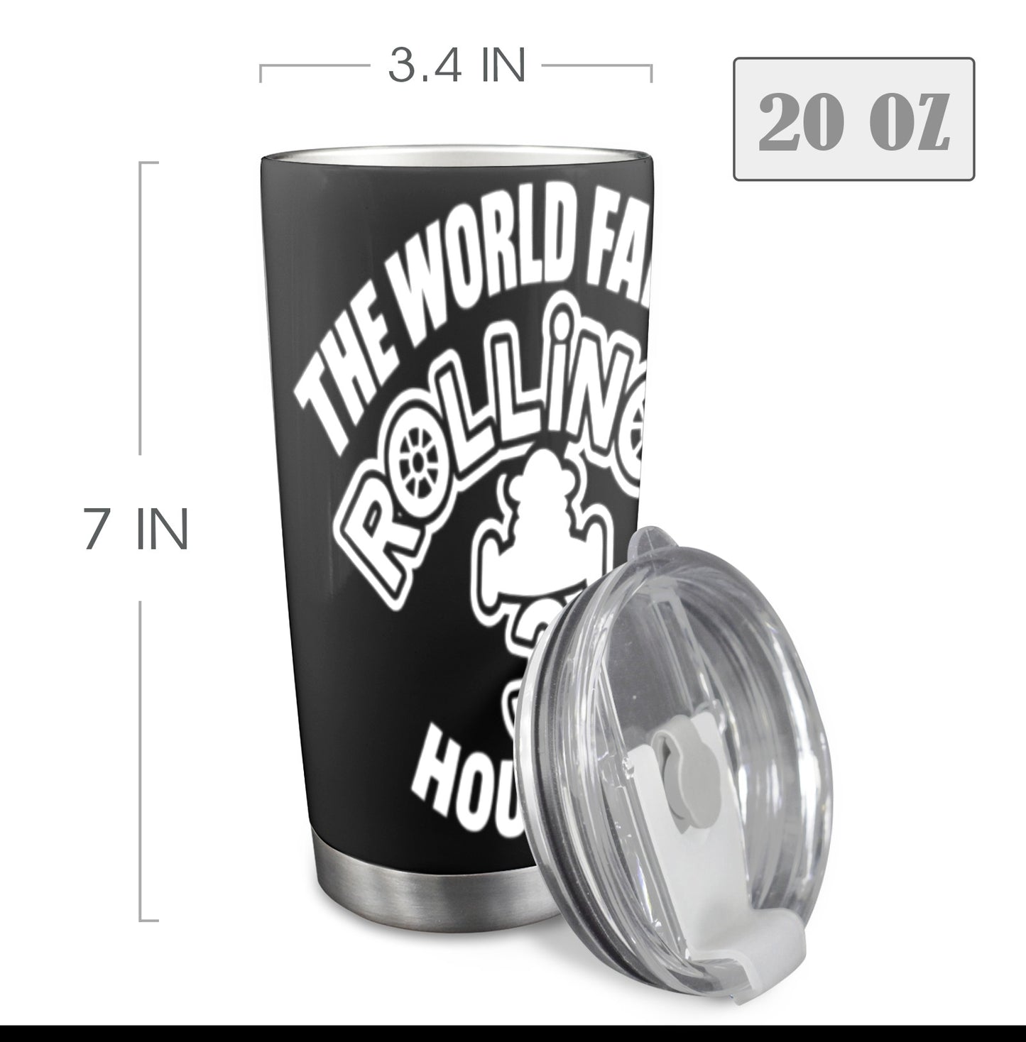 Rollin’ on 3 Houston Tumbler – Sip Loud, Rep Proud!