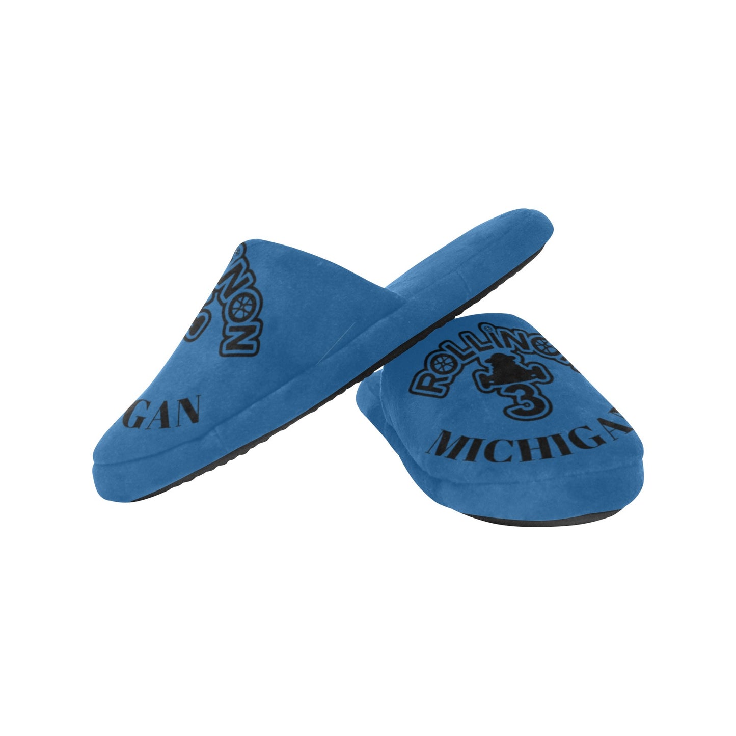 Rollin On 3 Michigan – Men’s Cozy Crew Slippers