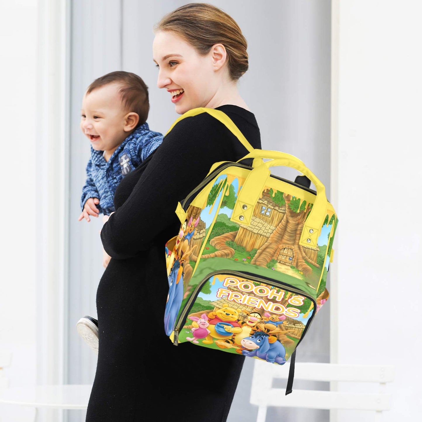 Winnie the Pooh and Friends Multi-Functional Diaper Backpack