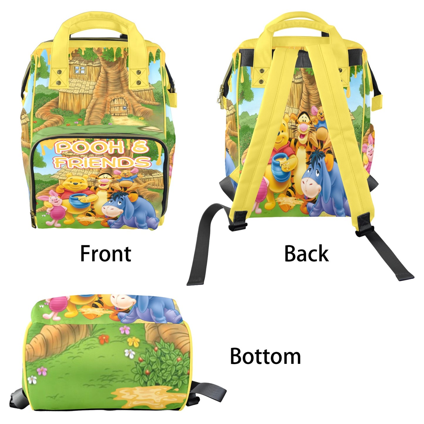 Winnie the Pooh and Friends Multi-Functional Diaper Backpack