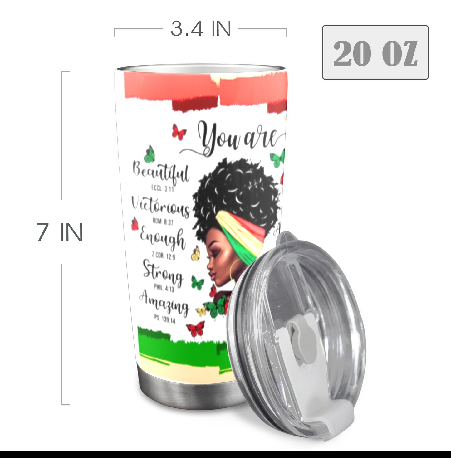 "You Are" Inspirational 20oz Tumbler – Hot or Cold Stainless Steel Drinkware