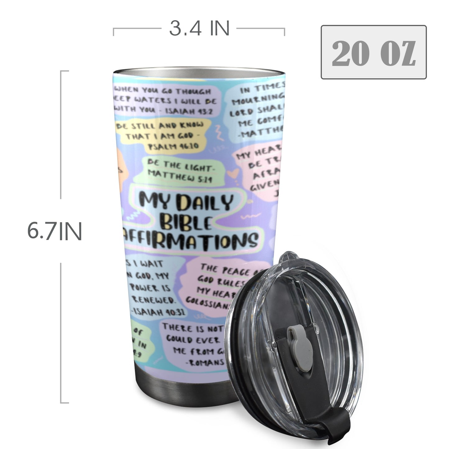 Bible Affirmation Stainless Steel Tumbler