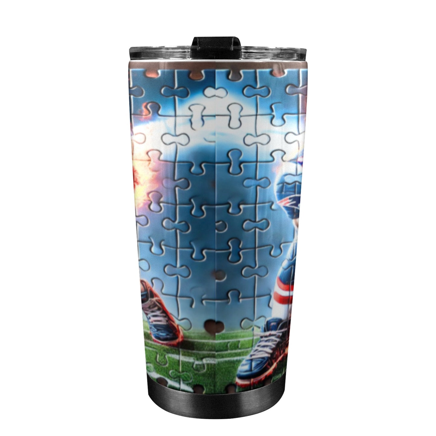 New England Patriots 20 oz Puzzle Design Tumbler