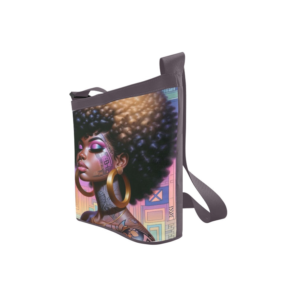 Afro Beauty Crossbody Bag – Cultural Elegance