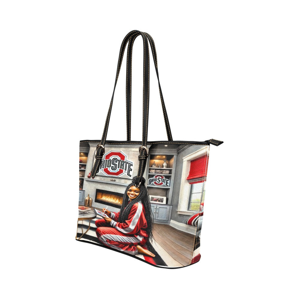 Ohio State Leather Tote Bag