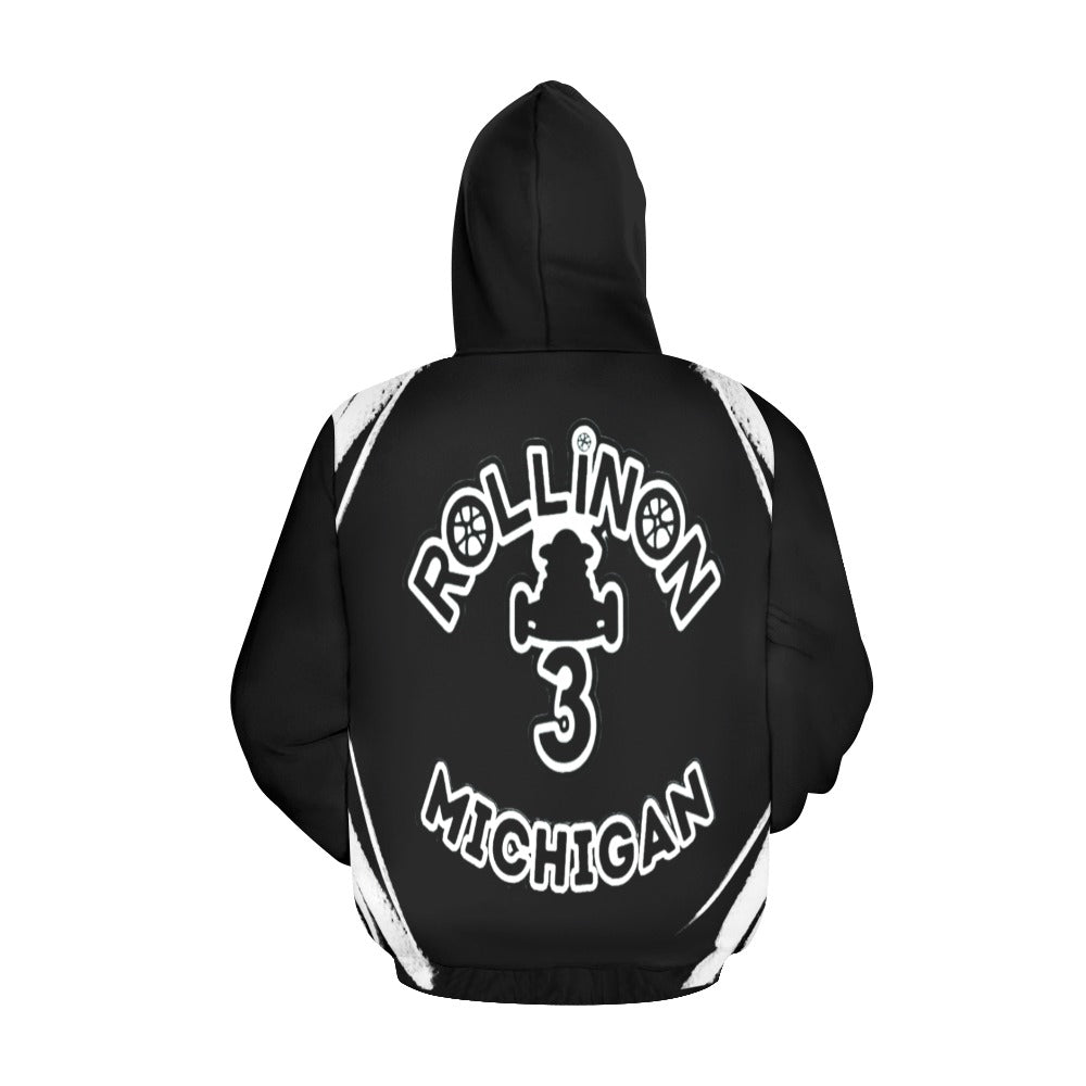Rollin On 3 – Michigan Zebra Style Men’s Hoodie