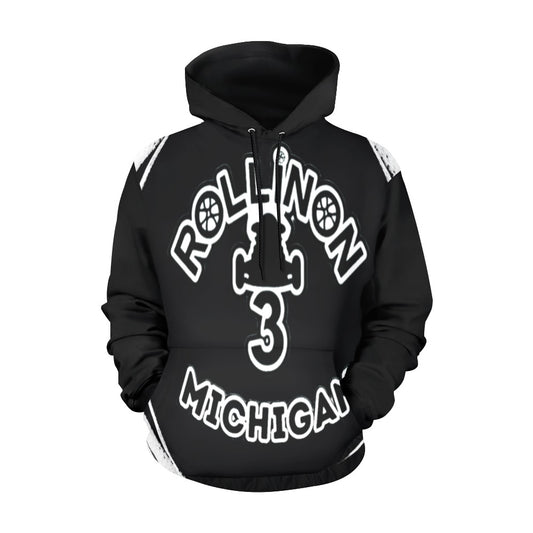 Rollin On 3 – Michigan Zebra Style Men’s Hoodie