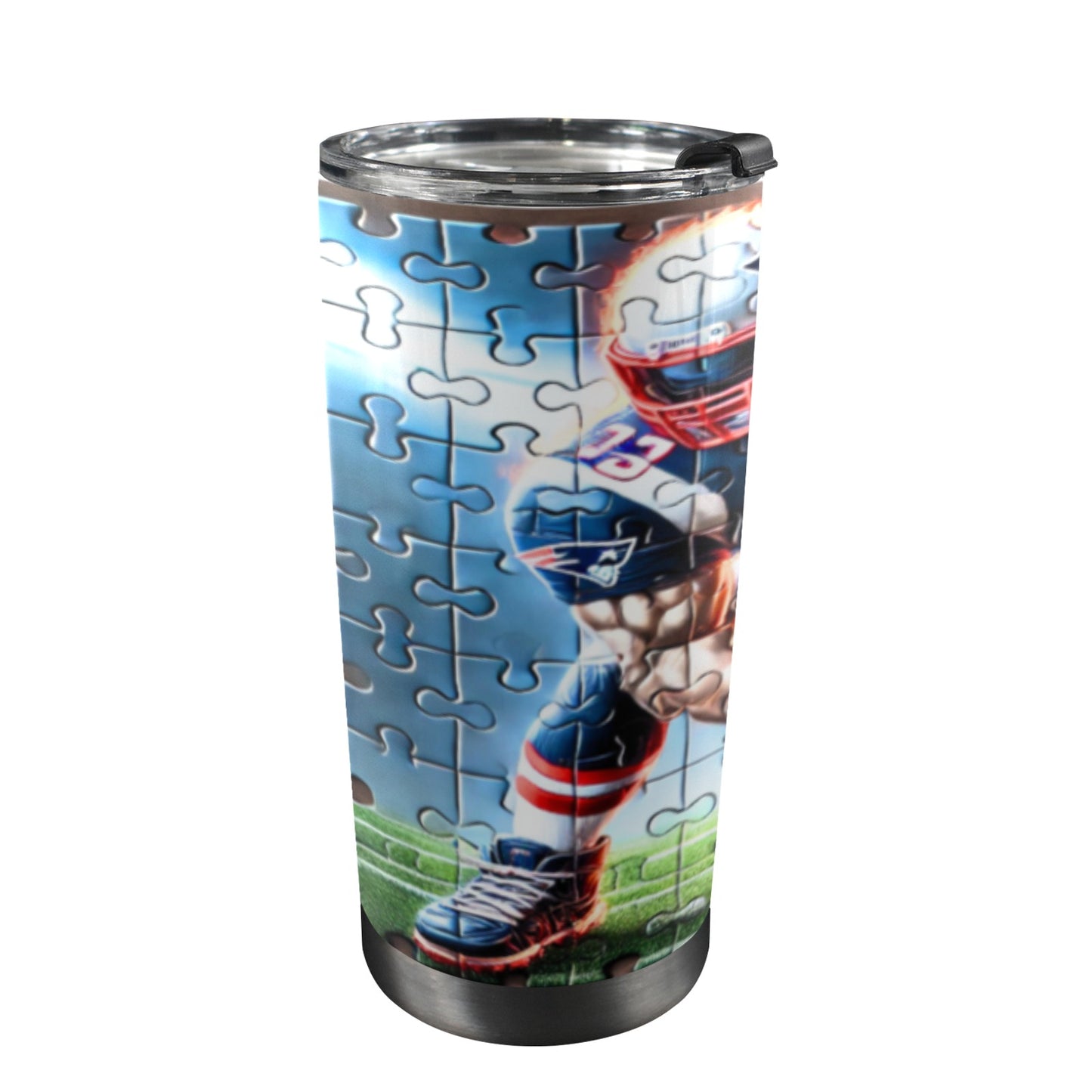 New England Patriots 20 oz Puzzle Design Tumbler