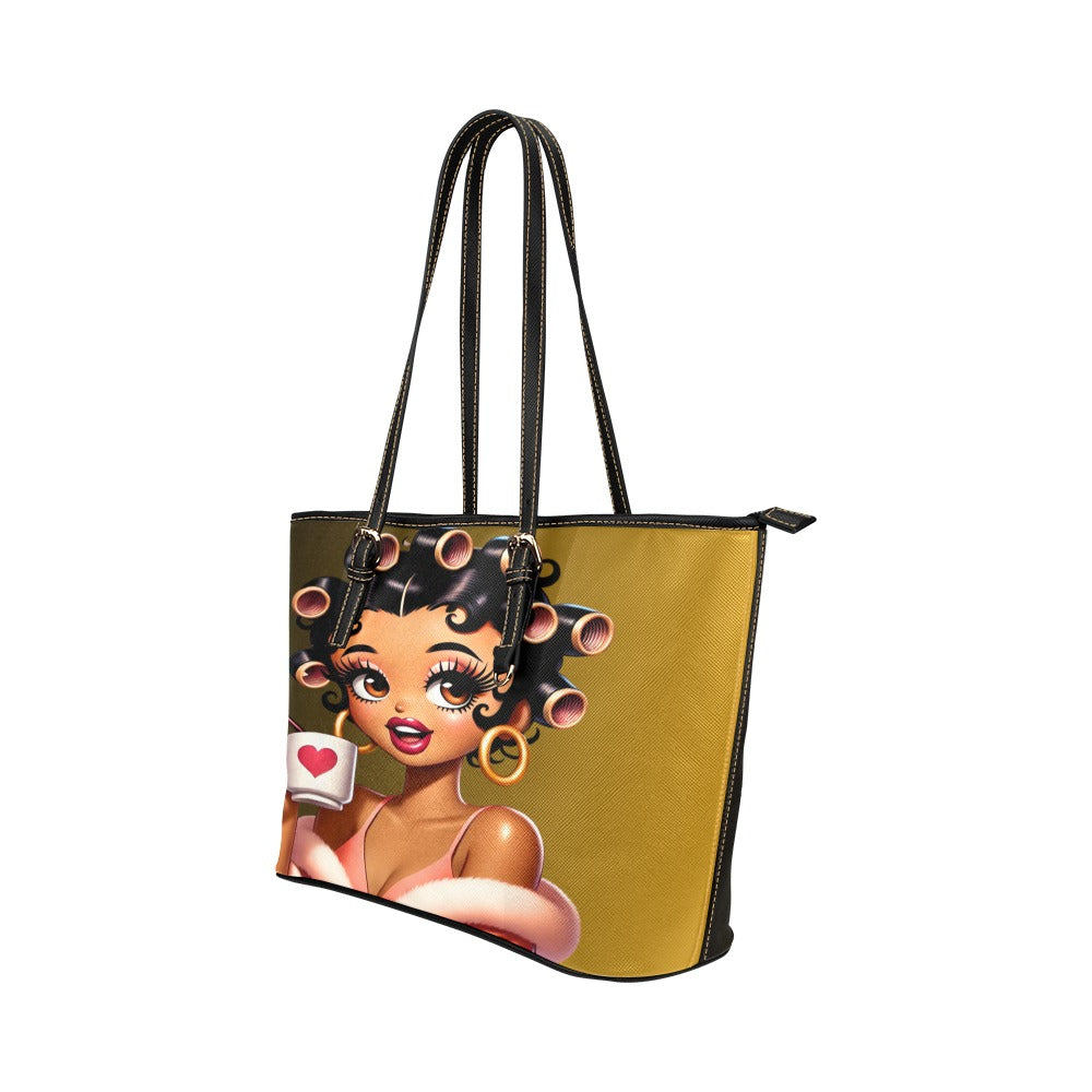 Betty Boop Golden Two-Tone Canvas Tote Bag