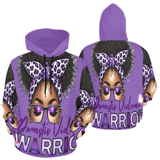 Women's Domestic Violence Awareness Hoodie -Deep Purple