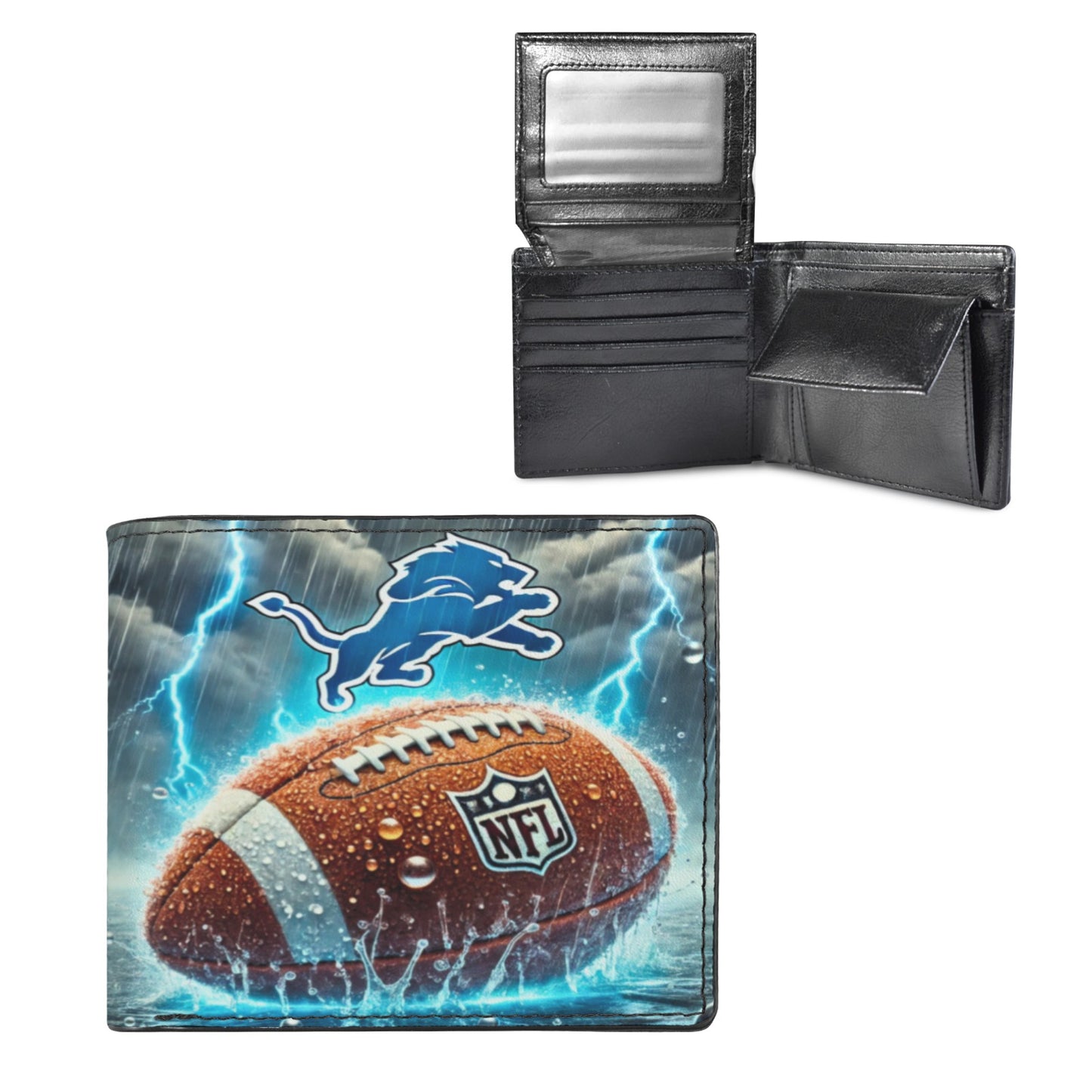 Detroit Lions Custom Men’s Wallet – Roar With Every Carry!