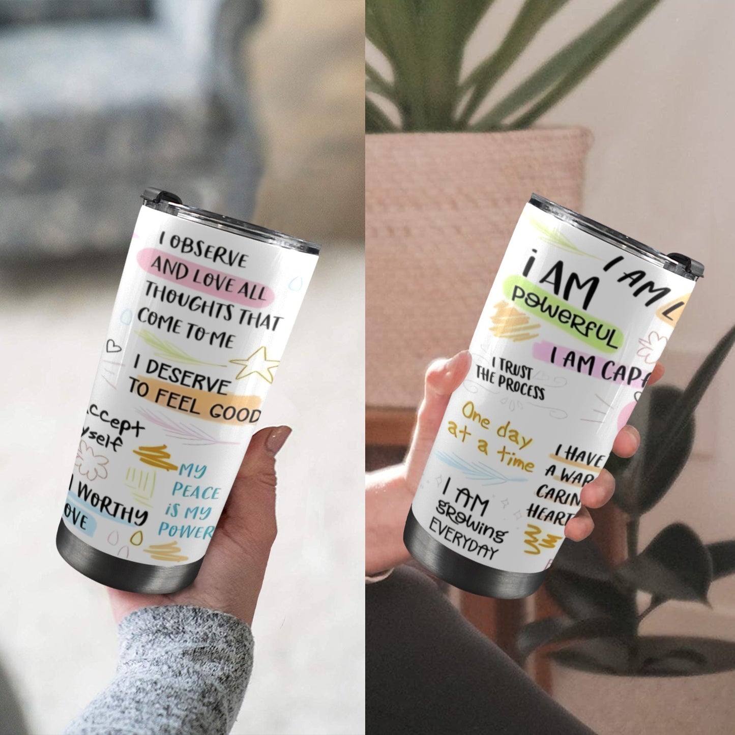 Self-Love Affirmation Tumbler – 20oz