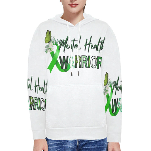 Women's Mental Health Warrior Fleece Hoodie All Over Print