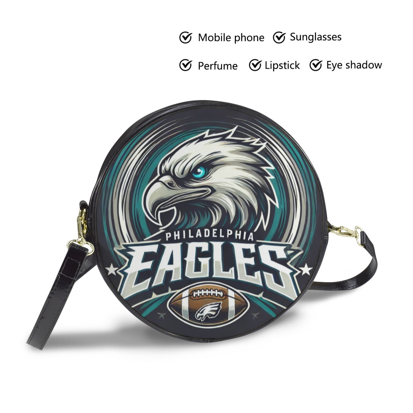 Philadelphia Eagles Round Sling Bag – Large 10x10 | Official Fan Gear