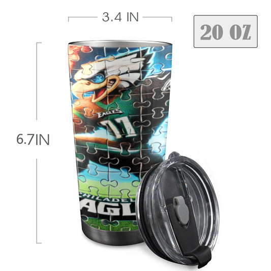 Hyped Philadelphia Eagles 20 oz Interlocking Puzzle Tumbler