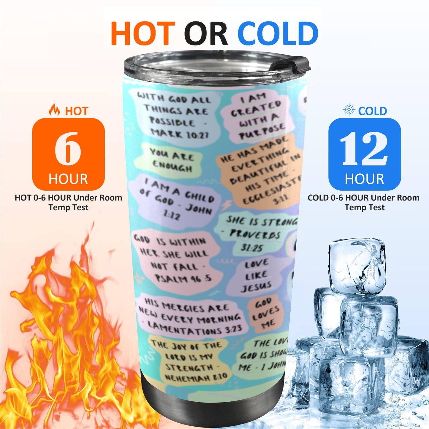 Bible Affirmation Stainless Steel Tumbler