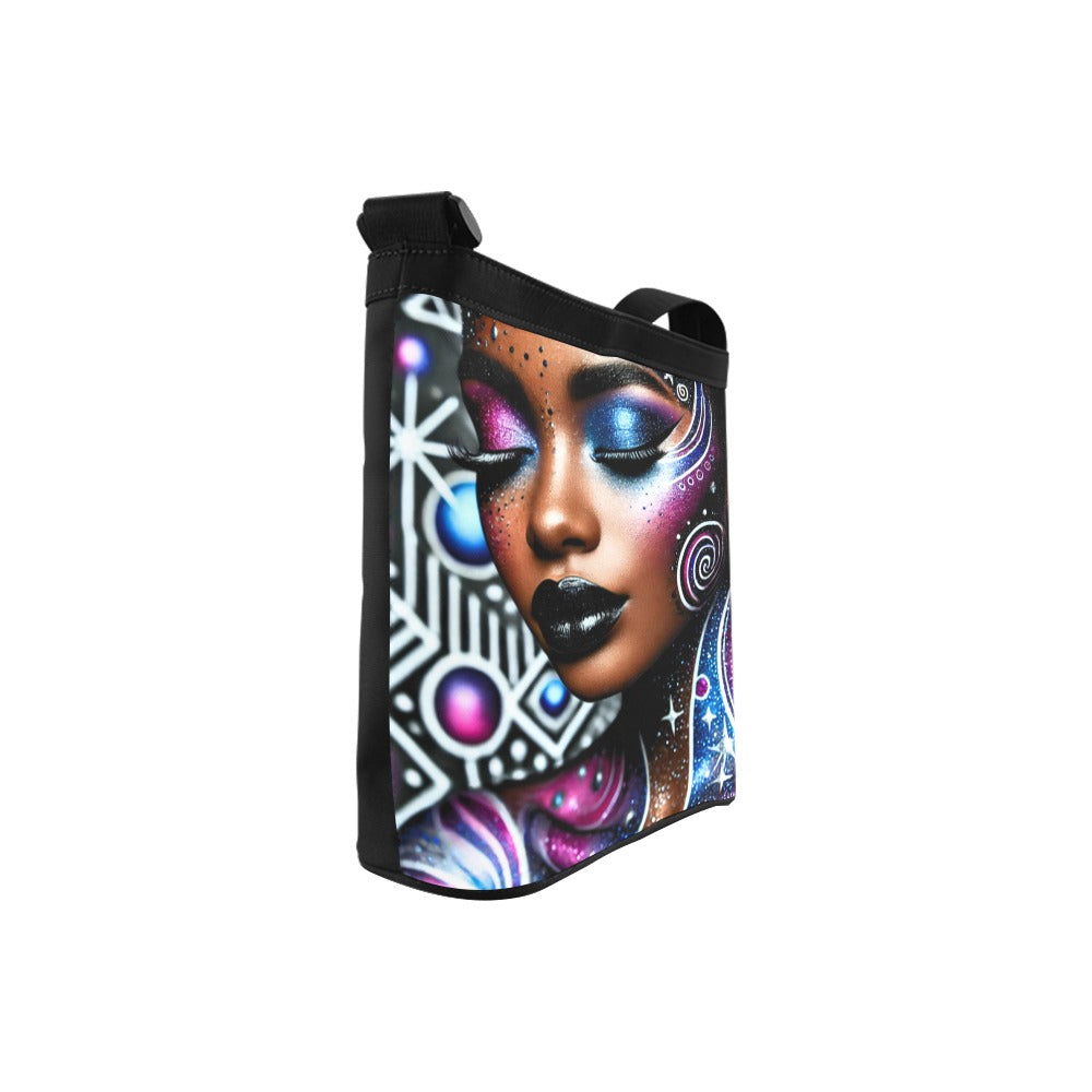 African American Purple Beauty Crossbody Bag