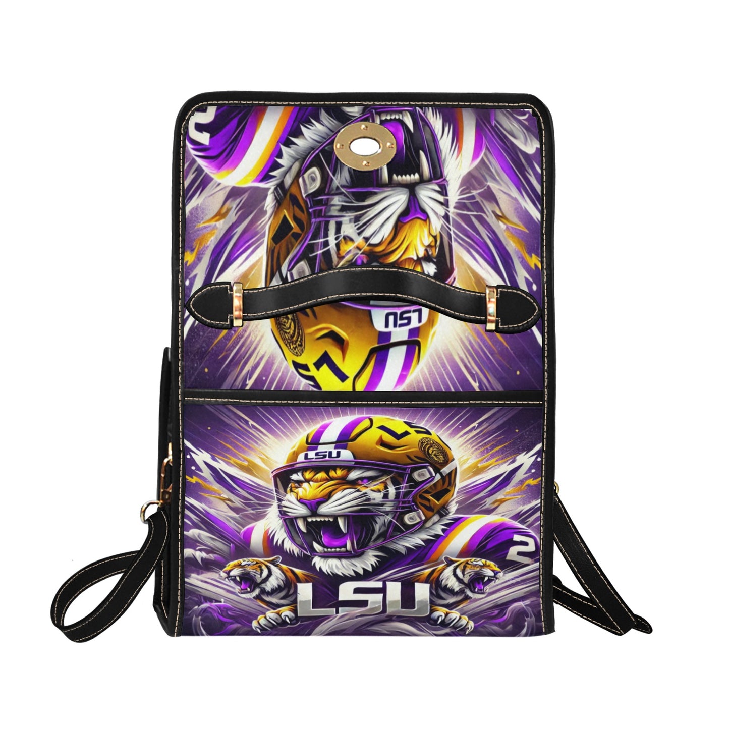 LSU Tigers Waterproof Canvas Handbag