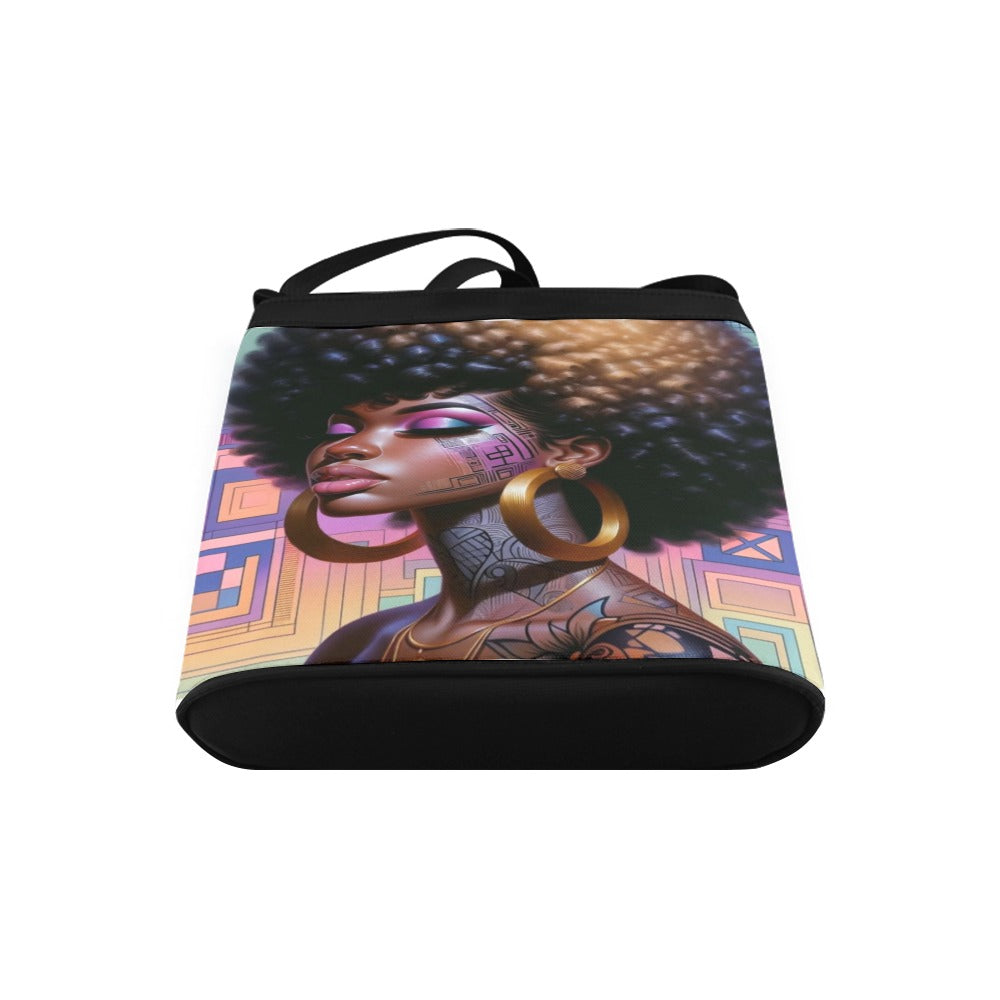 Afro Beauty Crossbody Bag – Cultural Elegance