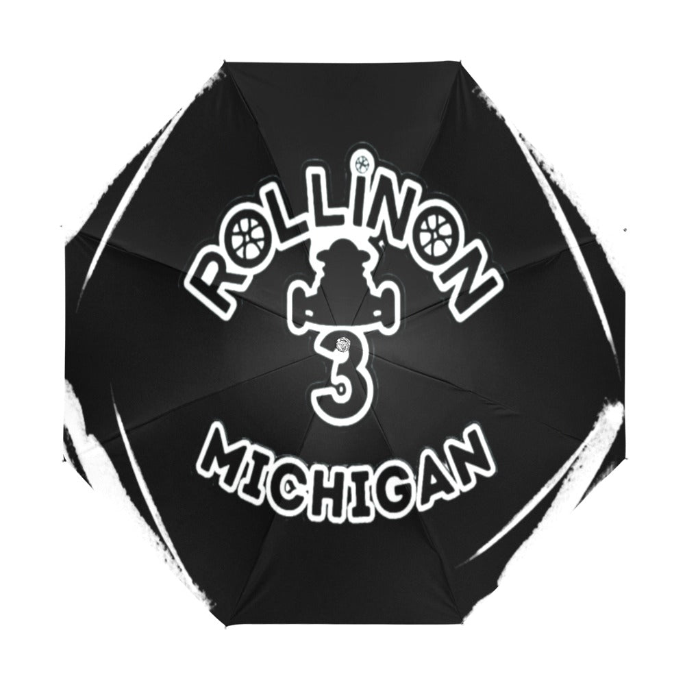 Rollin on 3 Michigan Foldable Umbrella – Stay Dry, Ride Loud