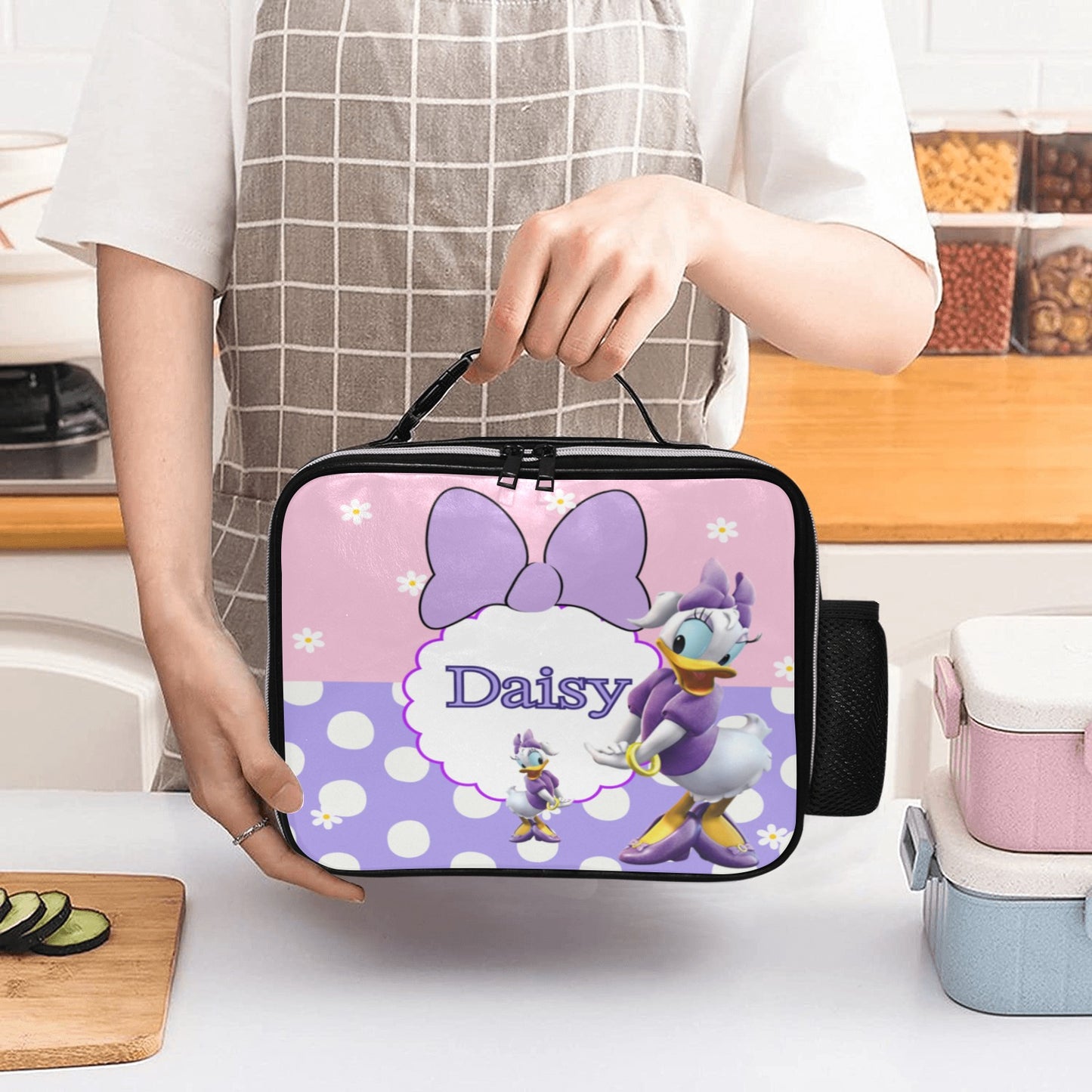 Daisy PU Leather Lunch Bag