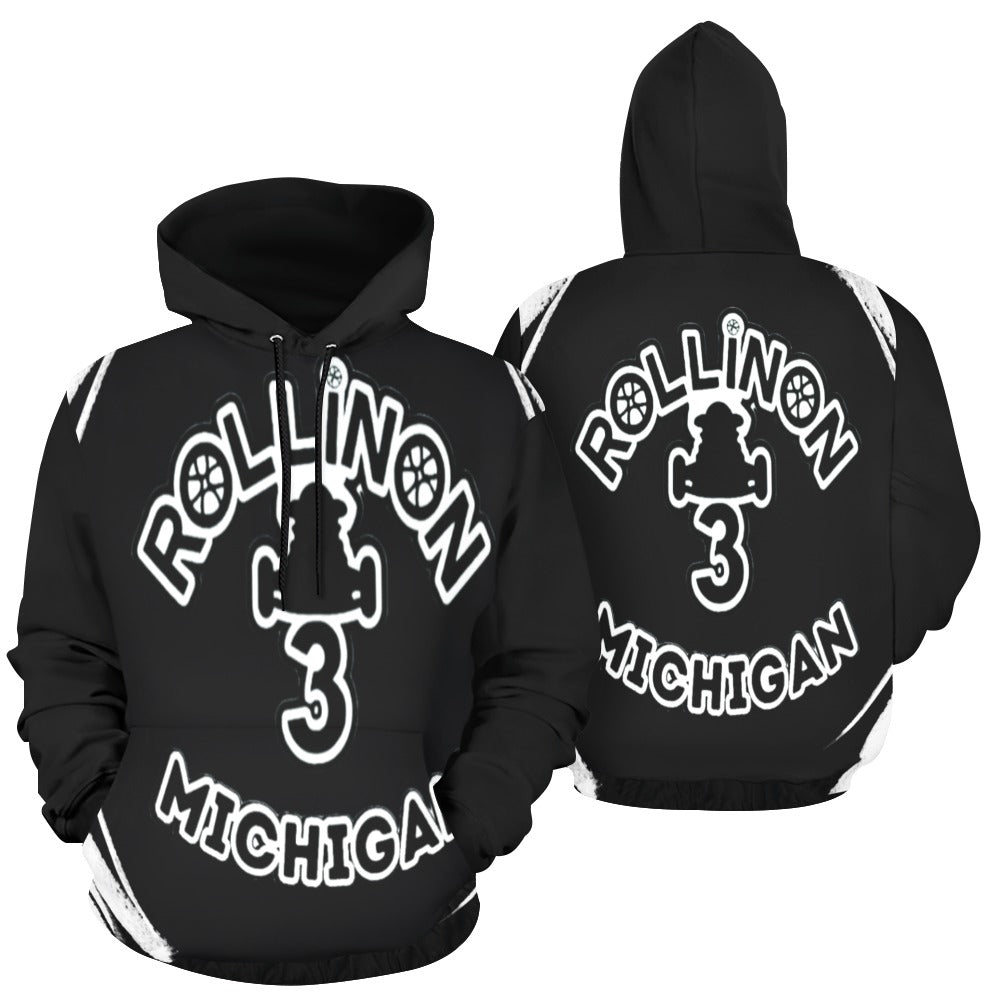 Rollin On 3 – Michigan Zebra Style Men’s Hoodie