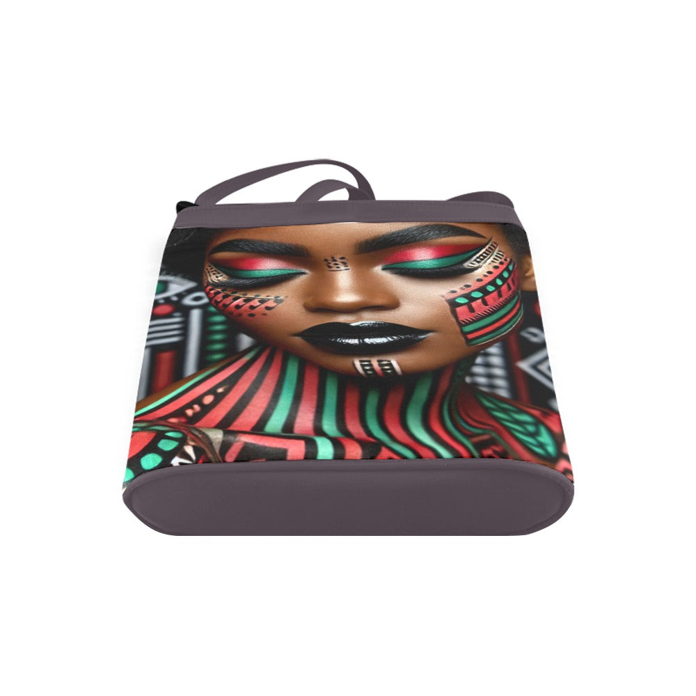 Striking Afrocentric Tribal Queen Crossbody Bag