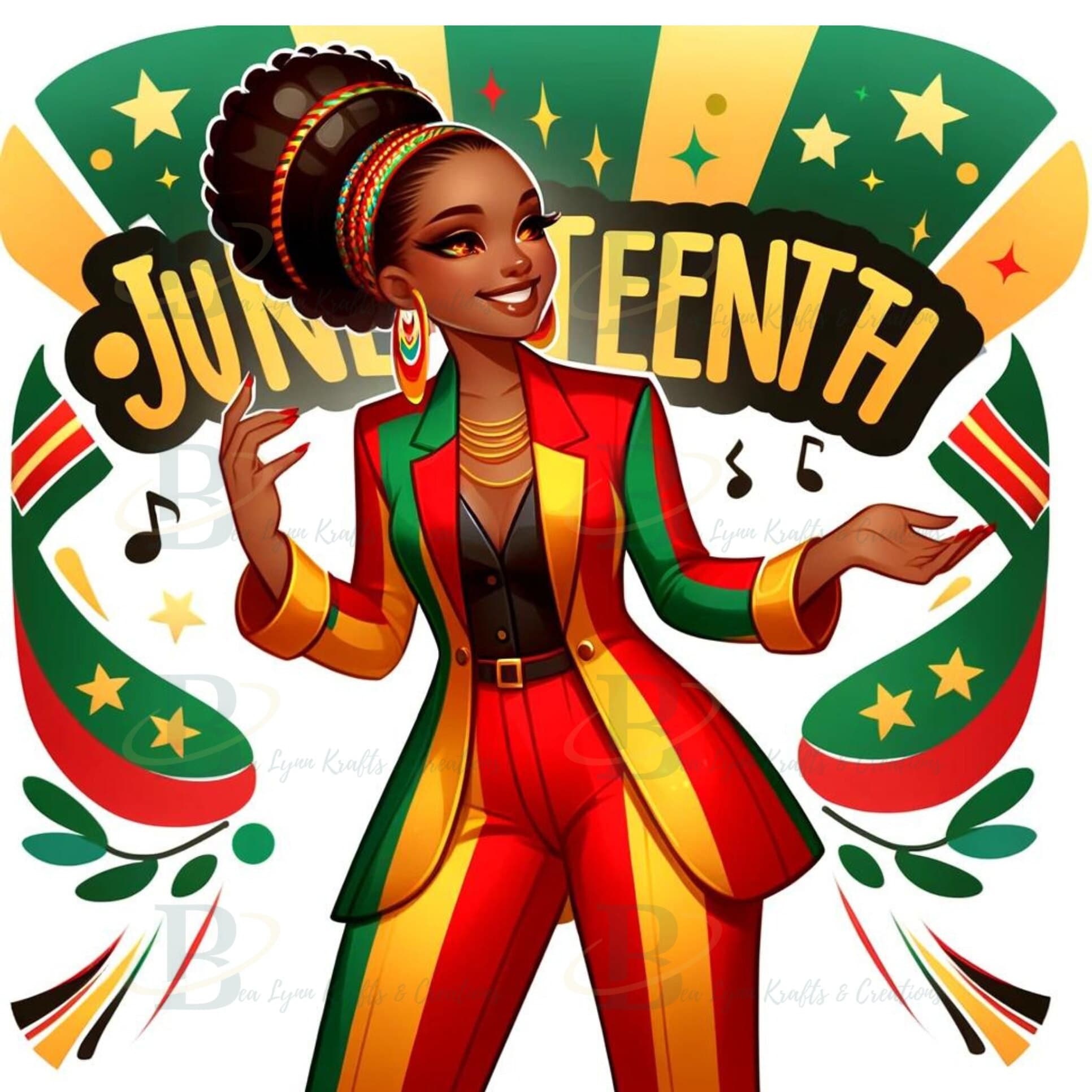 Juneteenth Joy: 5 Transparent PNG Digital Images, Celebrating Freedom and Family Unity Png, Cultural Pride Png,