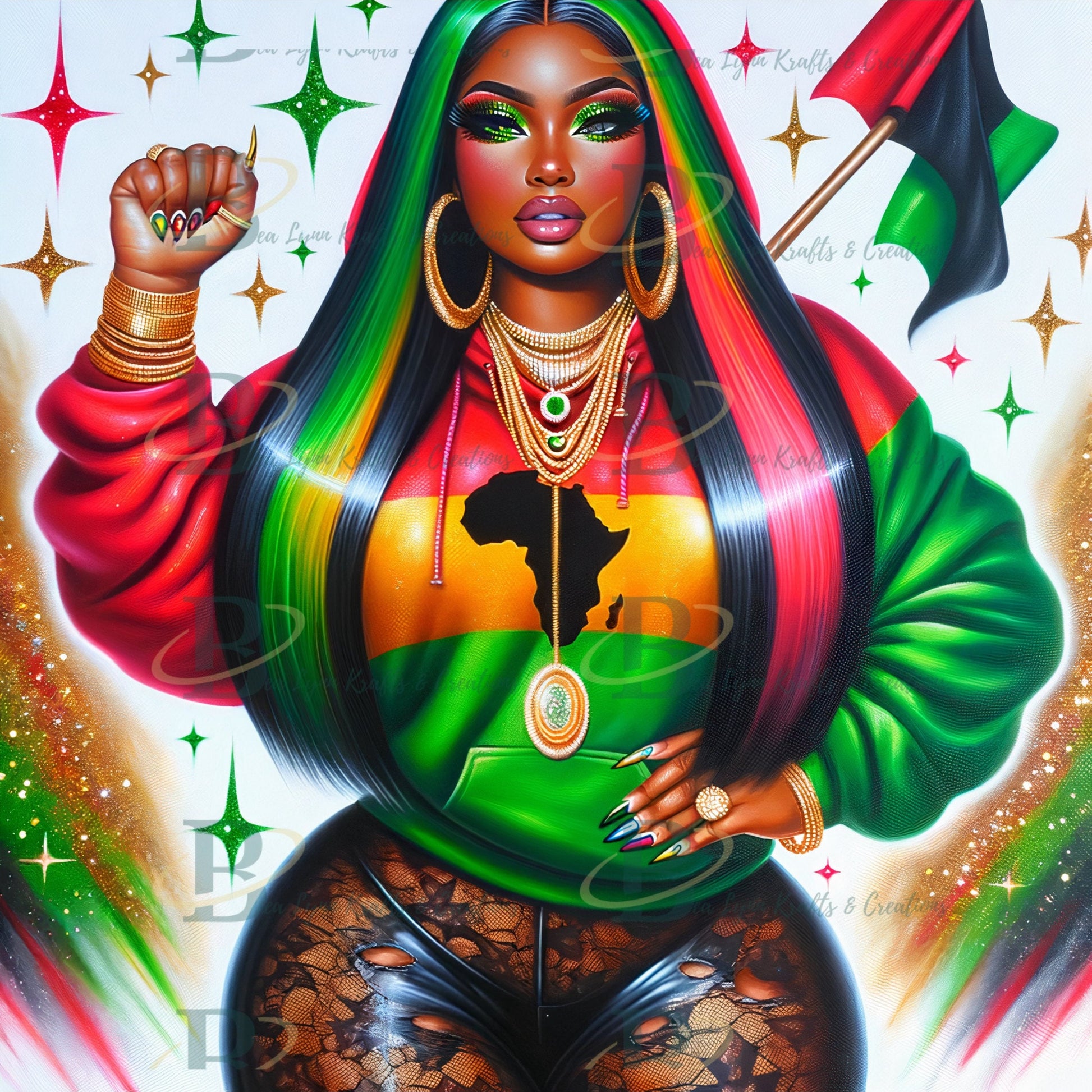 5 High-Resolution Transparent Juneteenth Digital Images | Celebratory African American Art | Juneteenth Freedom Day | Instant Download