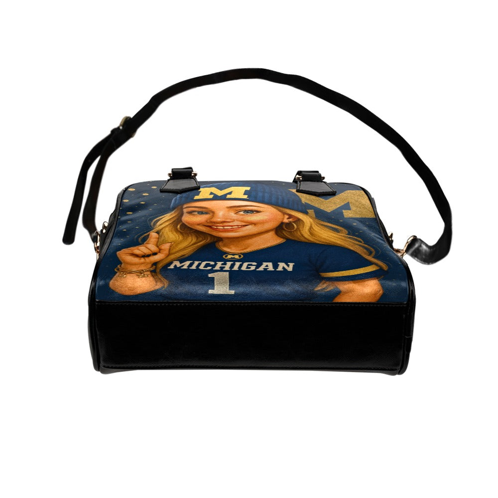 Michigan Wolverines Game-Day Girl Handbag – Custom Sports Purse