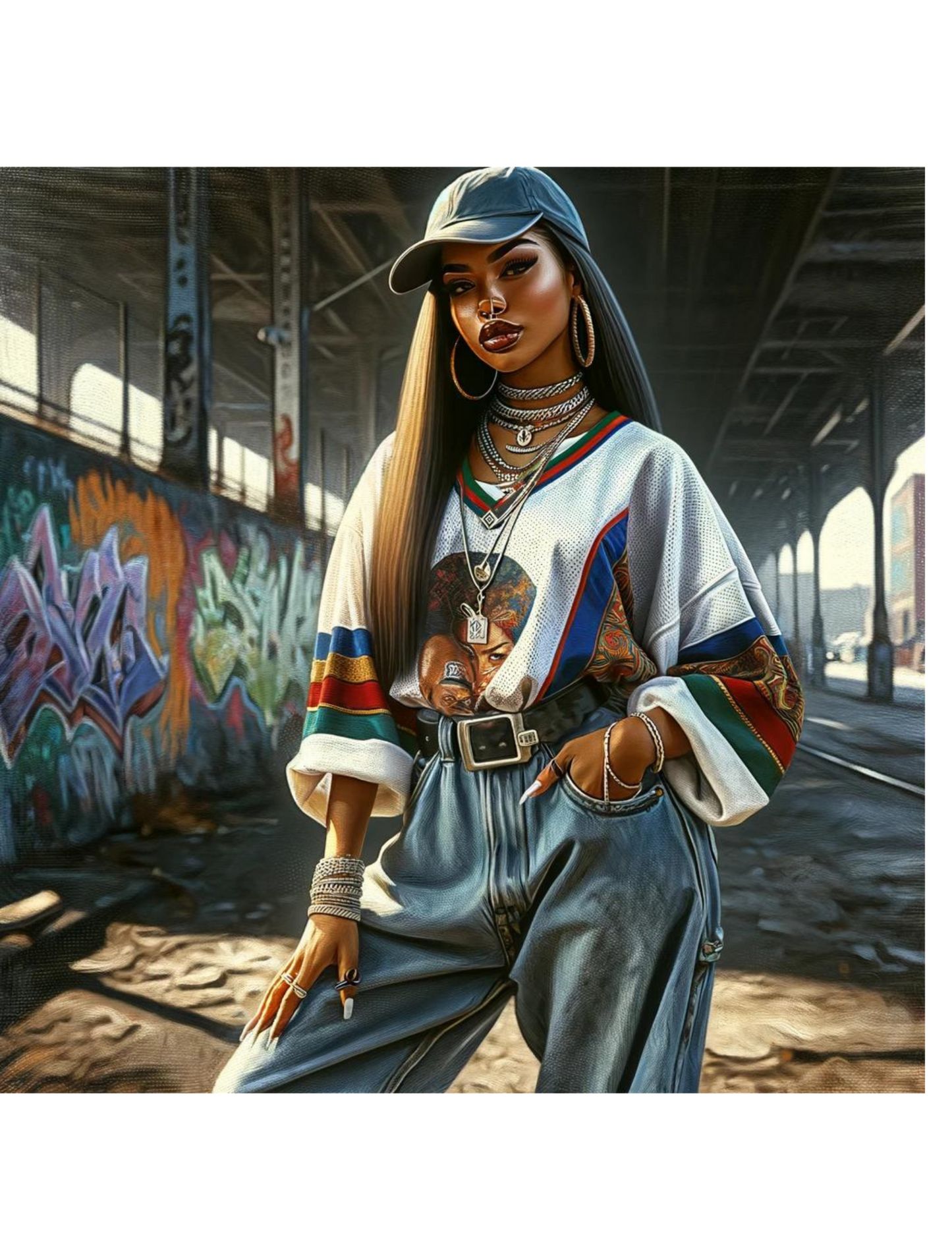 Graffiti Art African American Girl