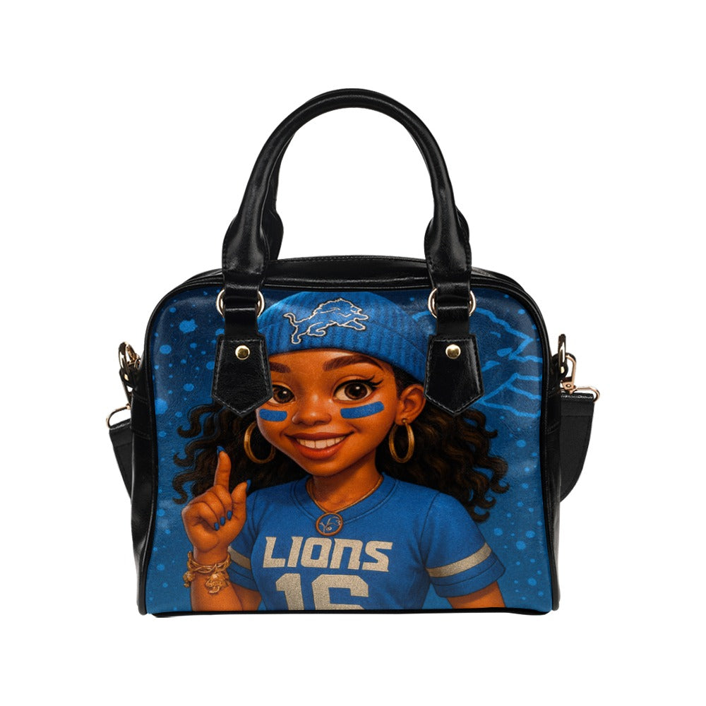 Detroit Lions Fan Girl Handbag  Stylish Game Day Purse