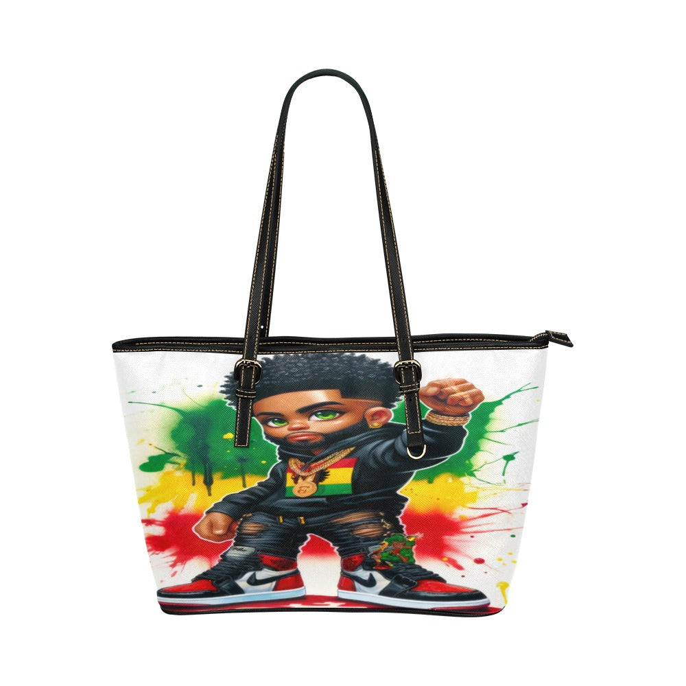 Vibrant PU Leather Tote Bag