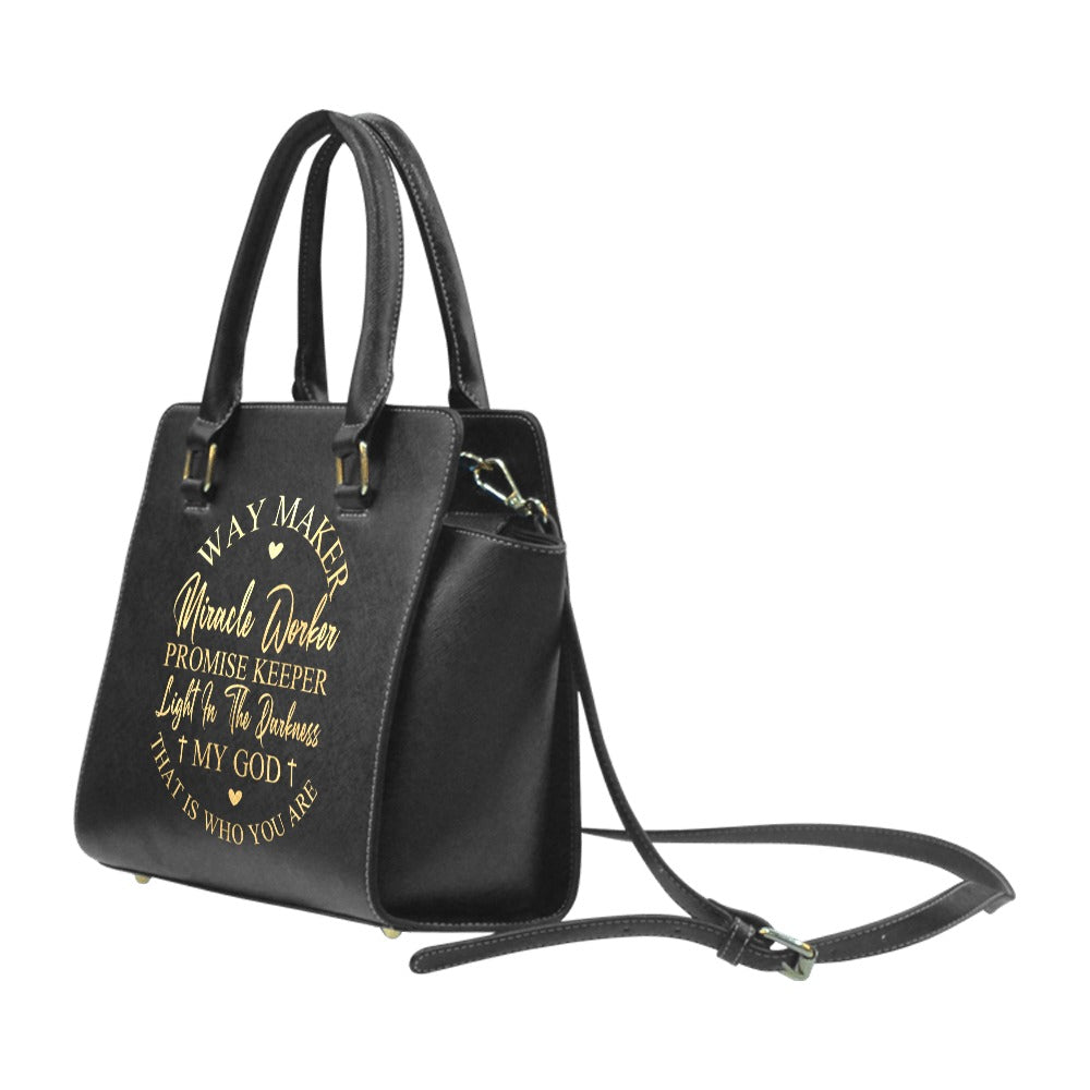 "Way Maker Scripture Handbag – Faith-Inspired Rivet Purse for Women"