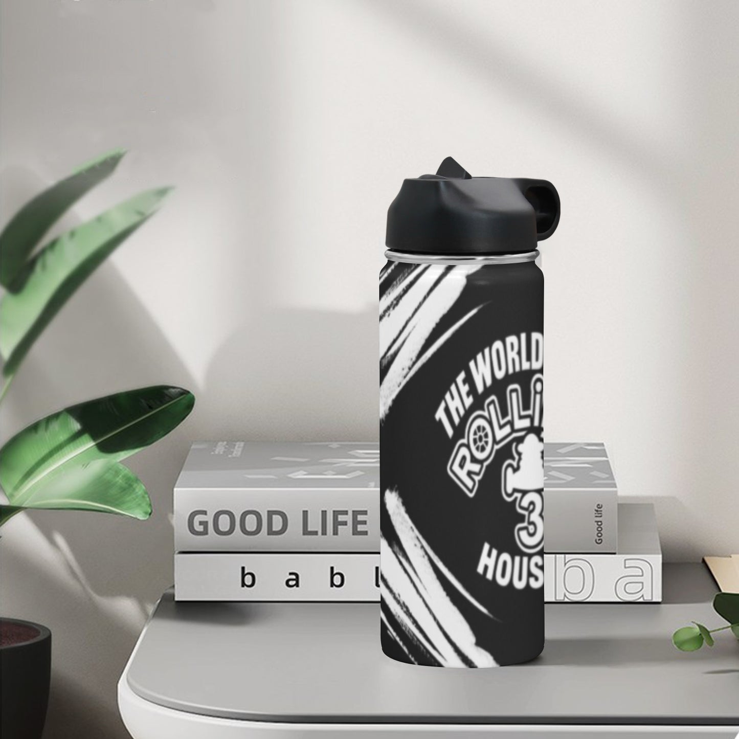 Rollin On 3 Houston Chapter - Zebra Insulated Water Bottle (18 oz)